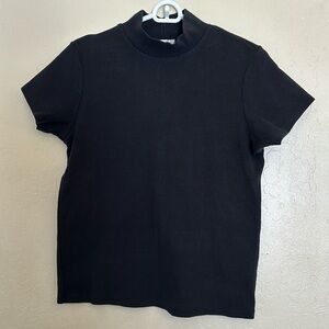 Agolde mockneck short sleeve tee blouse